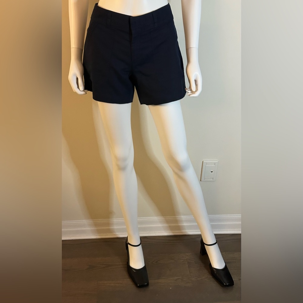 Banana Republic Women's Size 4 Navy Blue Linen Cotton Blend Shorts